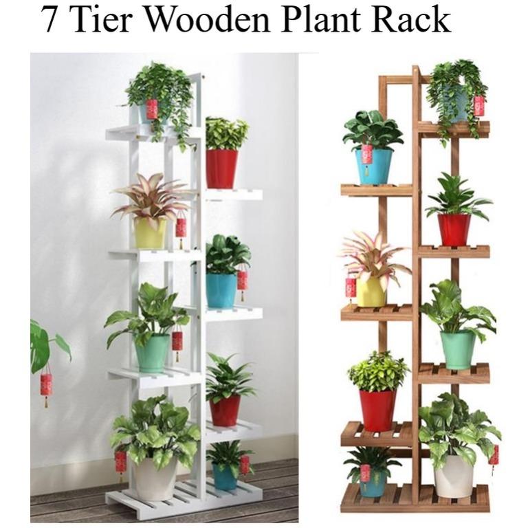 Plant Rack Plant Stand Wooden Plant Bamboo Rack Self Flower Rack For ...