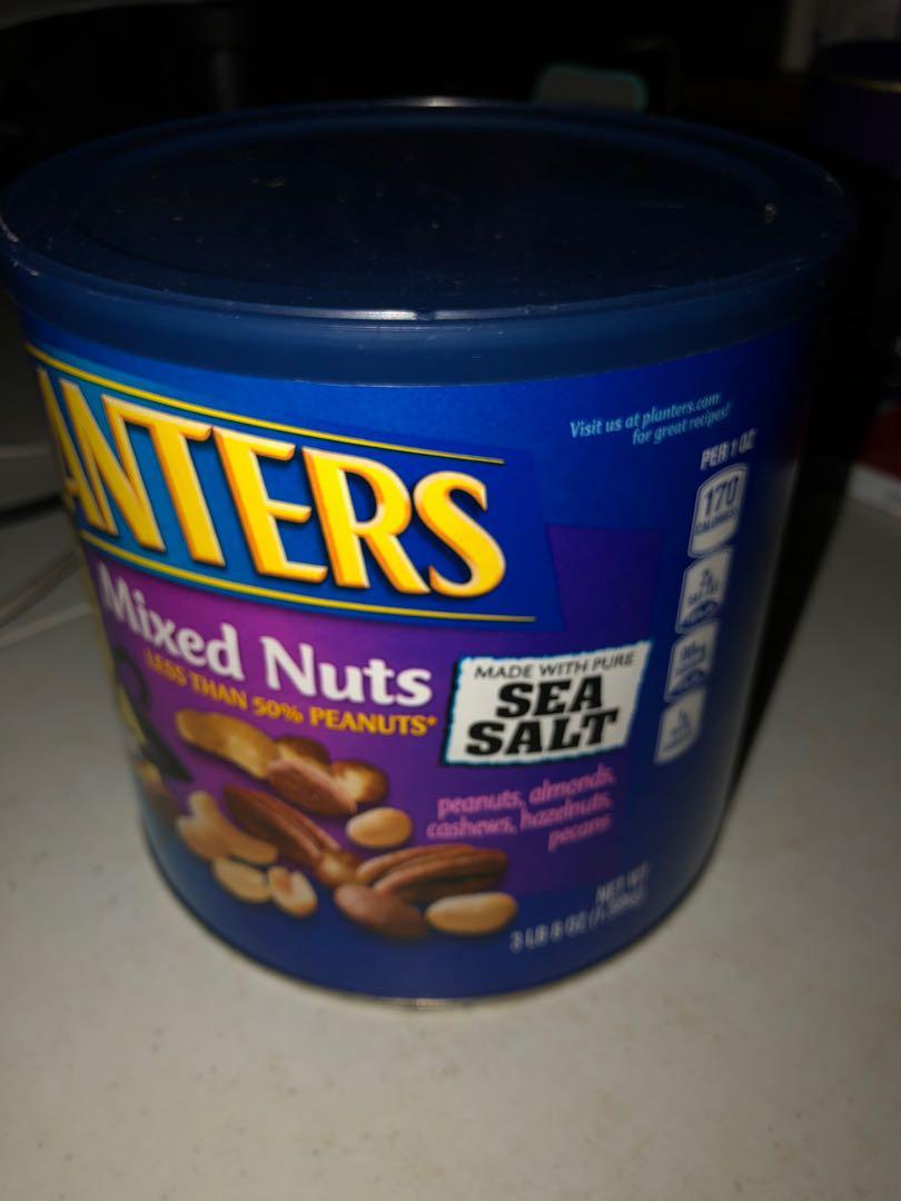 Planters Mixed nuts Sea salt (Category: Packaged & Instant Food) located in Cavite. Submitted by toni_stark (Listing ID 1163104819, Image 2). Description: Meron akong 4 pcs pa nito. DM lang sa Info thanks.