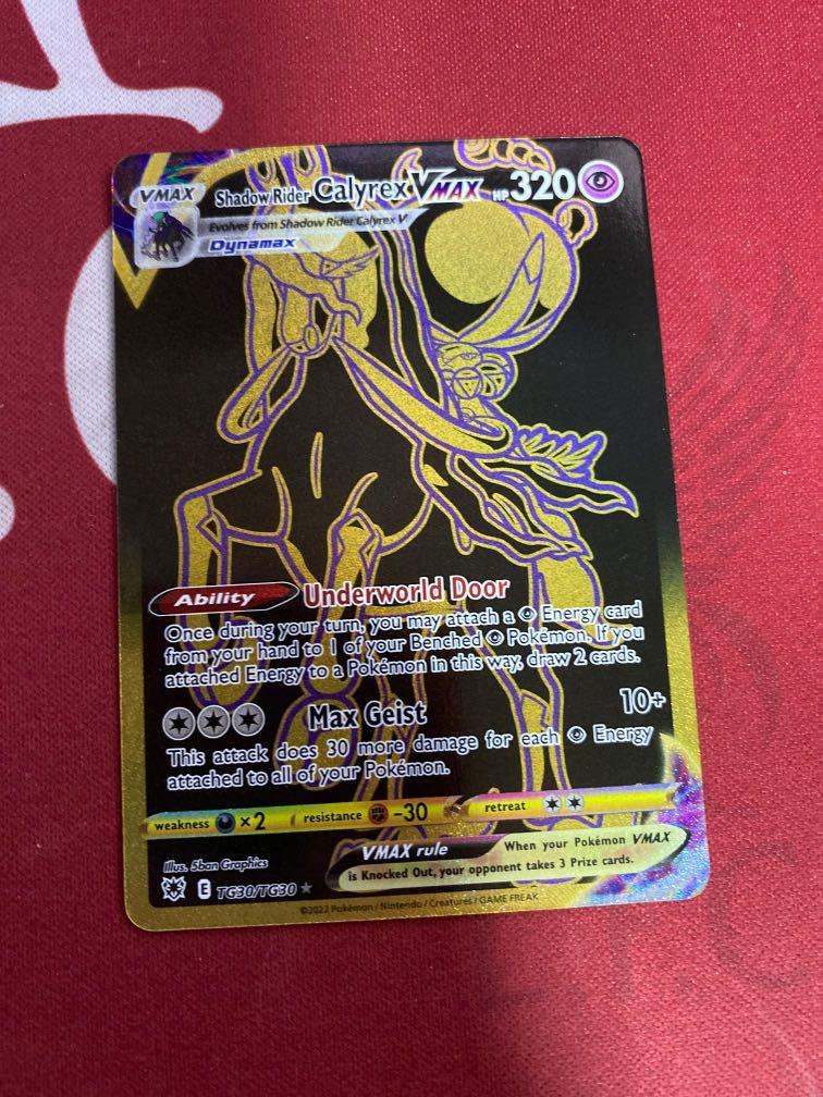 Pokemon TCG Shadow Rider Calyrex Vmax Gold Card, Hobbies & Toys, Toys