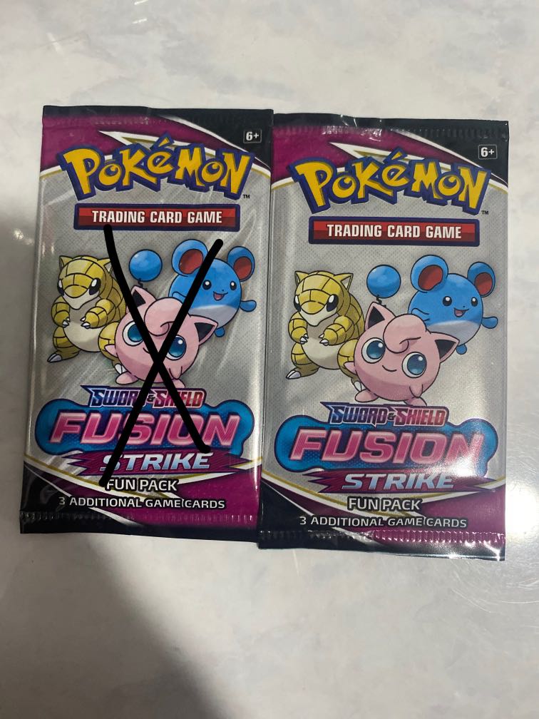 Pokmon Trading Card Game Sword&Shield Fusion Strike Fun Pack, Hobbies &  Toys, Toys & Games on Carousell