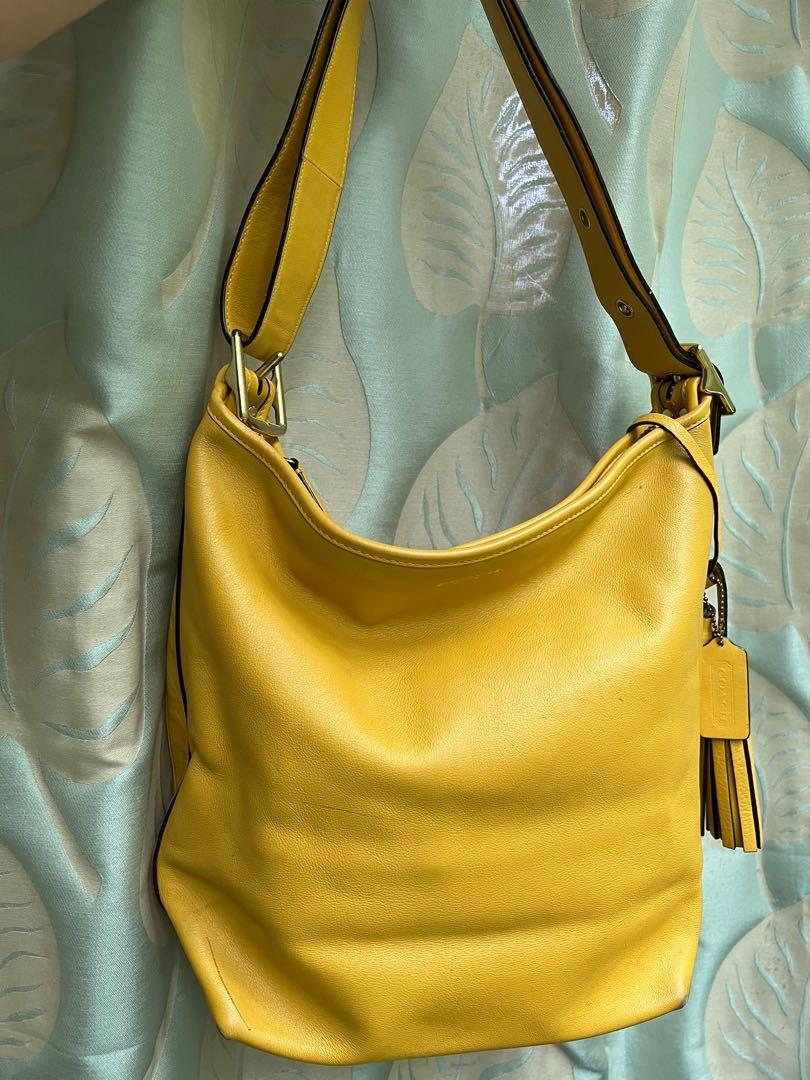 Preloved Coach Duffle Bag in Yellow 