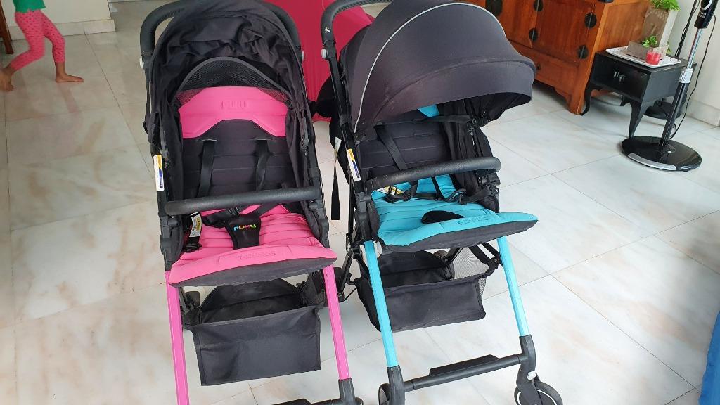 Puku Twin Stroller Babies Kids Going Out Strollers on Carousell