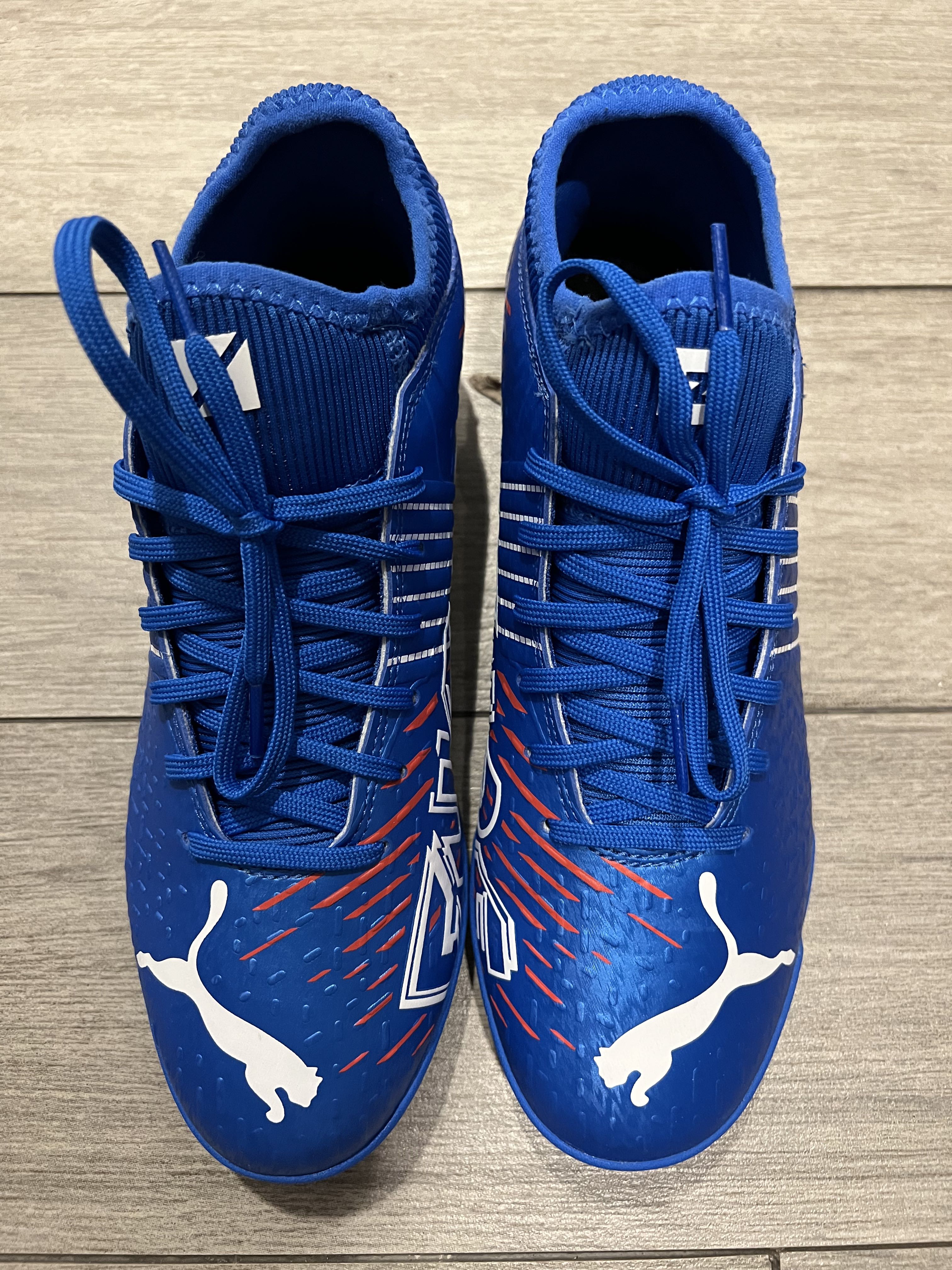 puma blue soccer boots