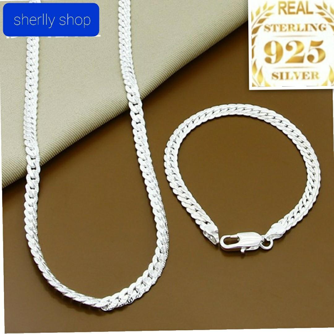Mens 925 clearance sterling silver necklace
