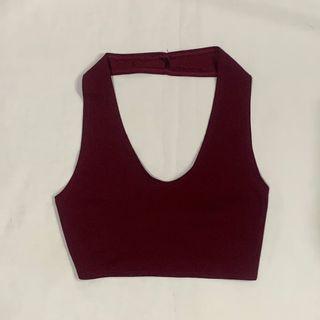Red Backless Tank Top