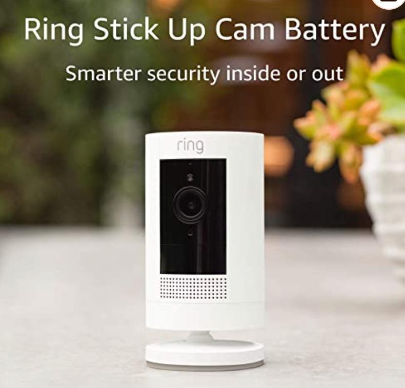 RING Stick Up Cam Battery HD security camera, white (Category: Security Systems & CCTV Cameras) located in Marikina City. Submitted by skowshop (Listing ID 1163061822, Image 2). Description: About this item: See, hear and speak to people from your phone, tablet or select Echo device with Stick Up Cam Battery, a battery-powered camera that can be mounted indoor or out. With Live View, you can check in on your home any time through the Ring app. Wi