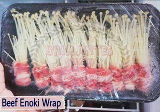 Samgyup and enoki wrap