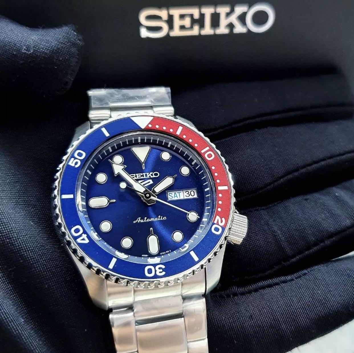 Seiko 5 SRPD53K1 Automatic 100m Water Resistant Blue Dial Pepsi Bezel  Sports Gents Watch SRPD53, Men's Fashion, Watches & Accessories, Watches on  Carousell