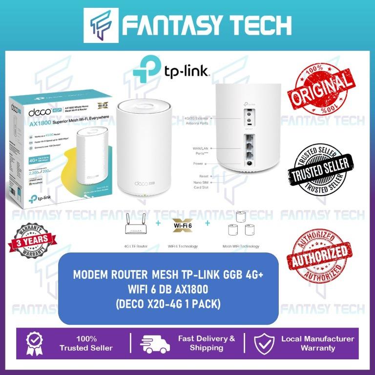 TPLink Deco X204G AX1800 4G LTE Modem Direct Sim Card Mesh Router