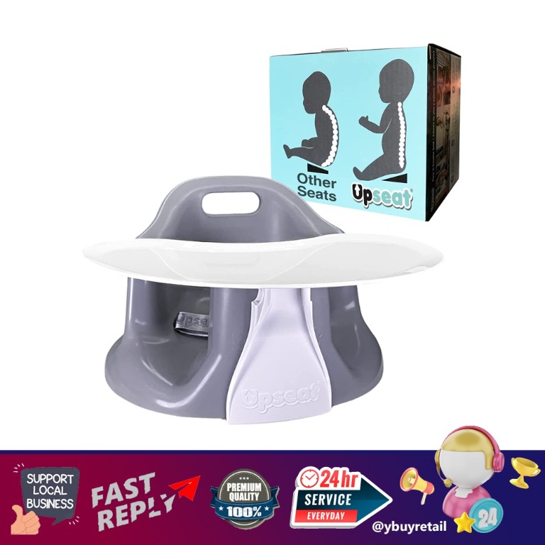 Upseat Baby Floor Seat Booster Chair for Sitting Up with Removable Tray