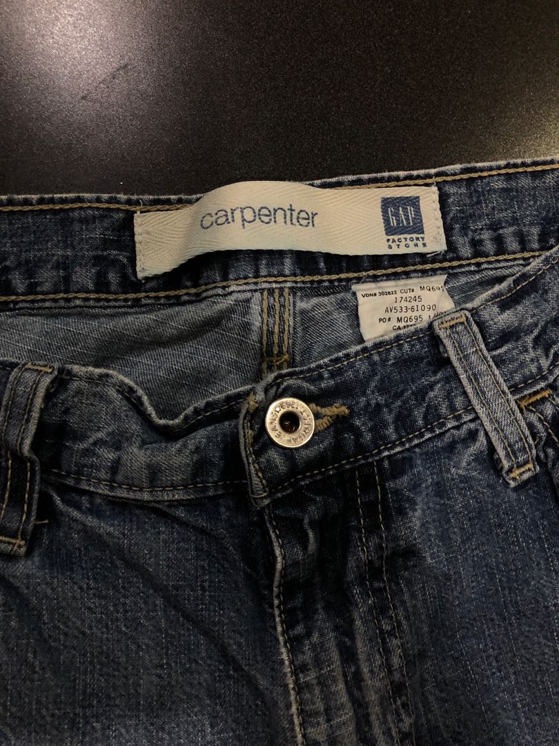US Gap Carpenter Pants Denim Jeans, Men's Fashion, Bottoms, Jeans on ...