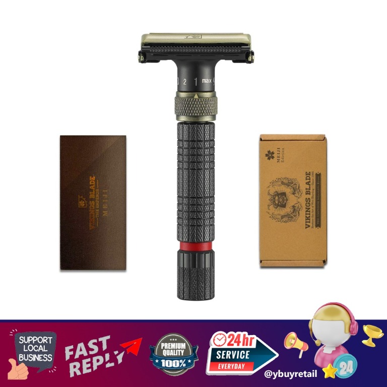 VIKINGS BLADE PREMIUM The Emperor 'MEIJI' Adjustable Safety Razor