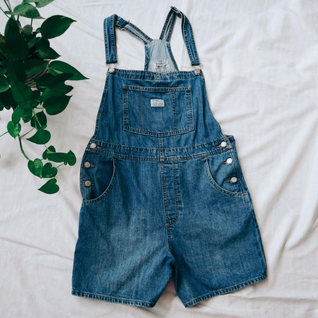 VINTAGE LEVI'S STRAUSS & CO. DENIM SHORT OVERALLS SIZE LARGE ON TAG  manufacturers of Two Horse brand overalls denim work clothing, Women's  Fashion, Bottoms, Other Bottoms on Carousell