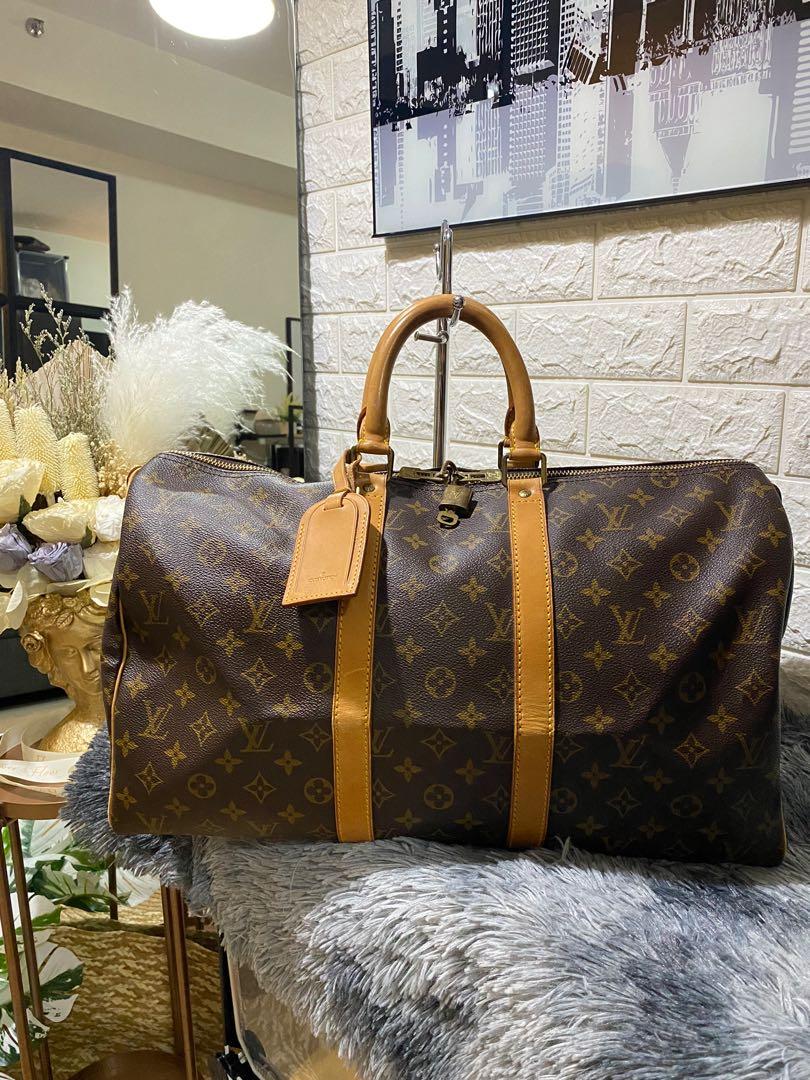 Louis Vuitton pre-owned Keepall 45 holdall bag, Brown Louis Vuitton  Monogram Tuileries Besace Bag