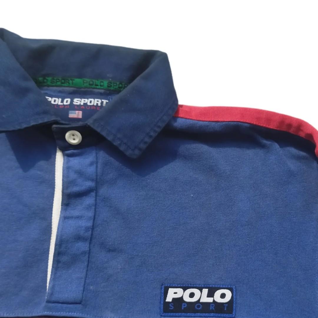 Vintage polo sport RUGBY shirt, Fesyen Pria, Pakaian , Atasan di Carousell