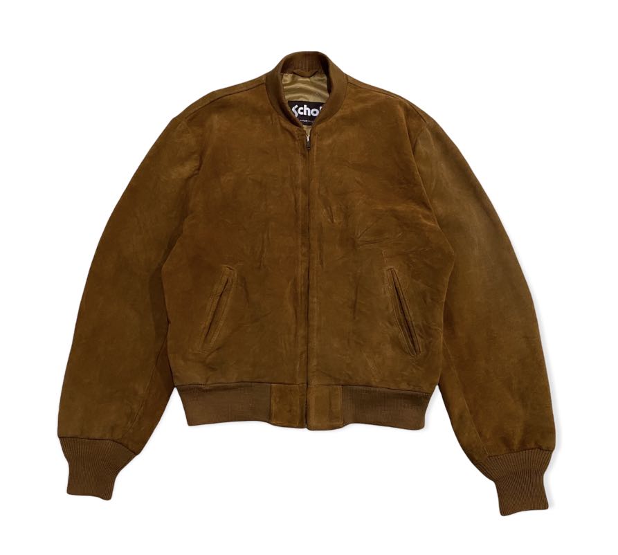 Vintage Schott N.Y.C 327 Suede Leather Bomber Jacket Men s