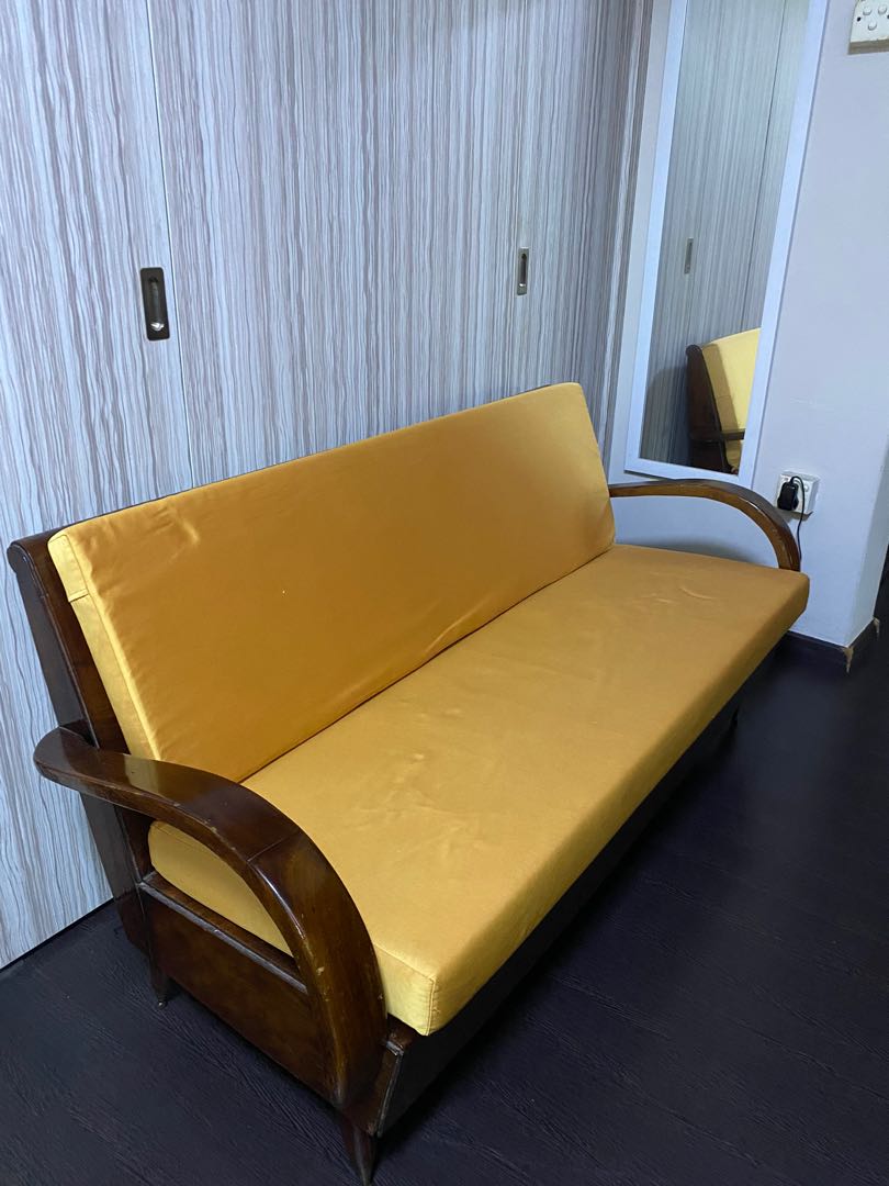 Vintage Vietnamese Wooden Sofa, Furniture & Home Living, Furniture