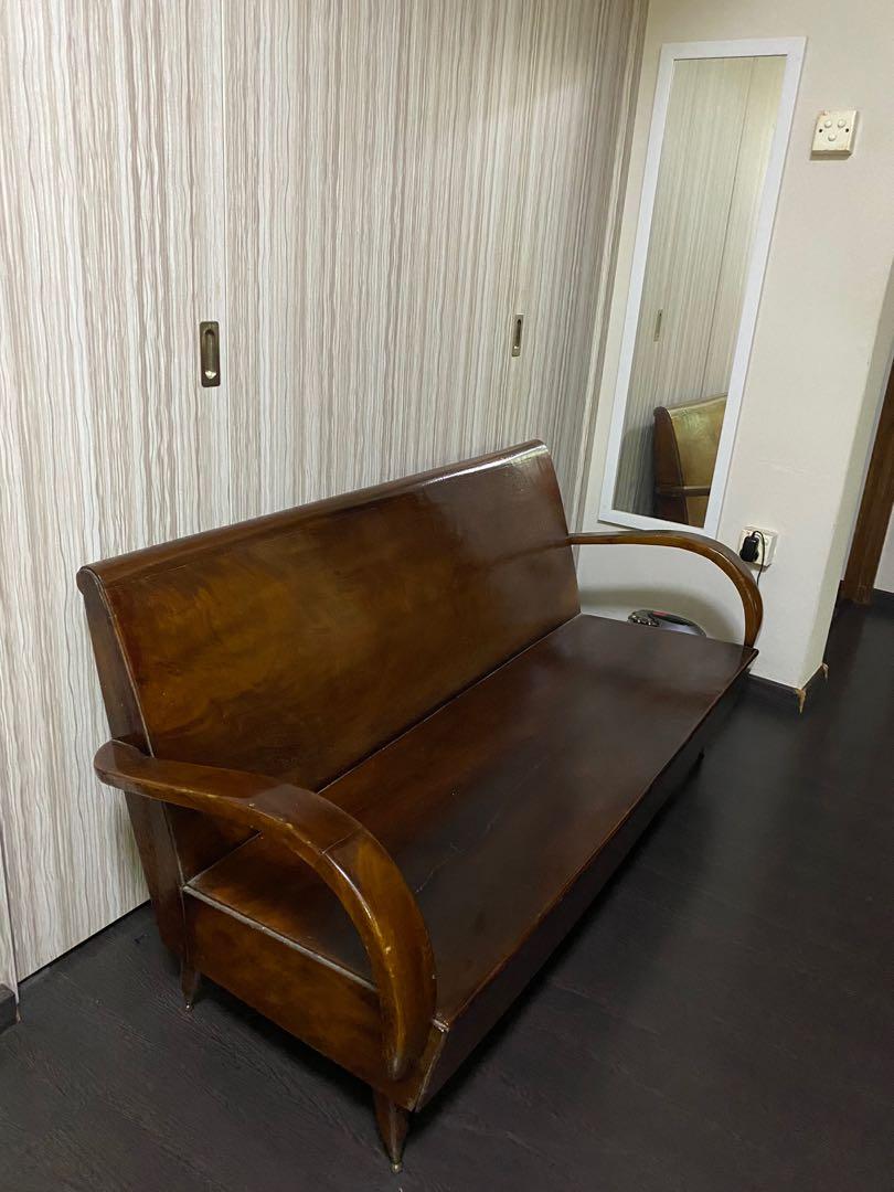 Vintage Vietnamese Wooden Sofa, Furniture & Home Living, Furniture