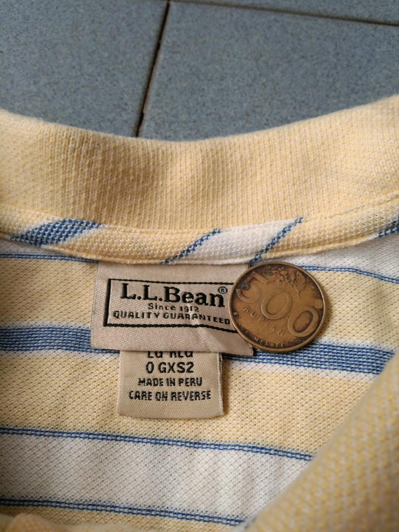 XL) LL Bean Vintage Stripe Polo T-Shirt, Men's Fashion, Tops ...
