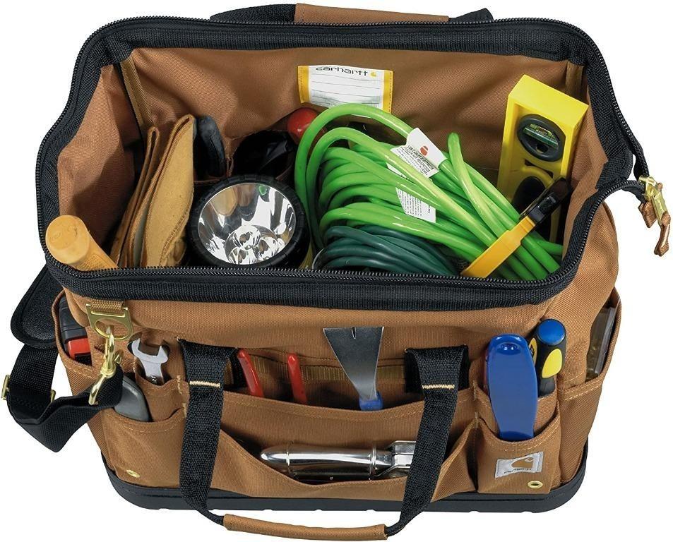 [YBR] Carhartt Legacy Tool Bag 16Inch w/ Molded Base, Carhartt Brown