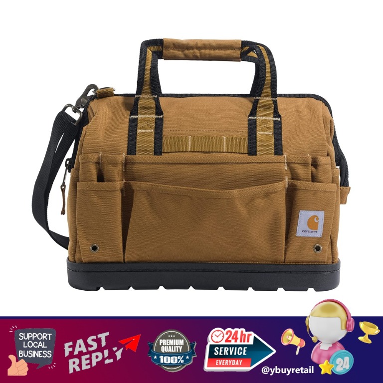 [YBR] Carhartt Legacy Tool Bag 16Inch w/ Molded Base, Carhartt Brown