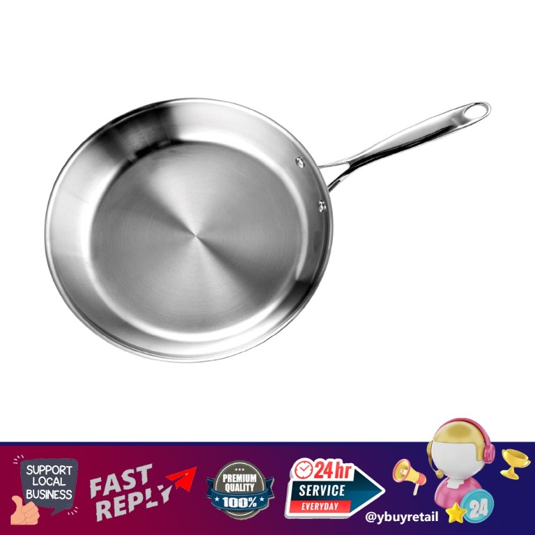 Cooks Standard 10-Inch Hybrid Nonstick Fry Pan - Multi-Ply Stainless Steel Skillet With Glass Lid - View #8