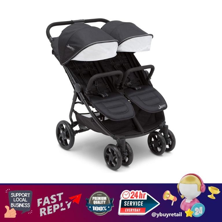 YBR] Jeep Destination Ultralight Side x Side Double Stroller
