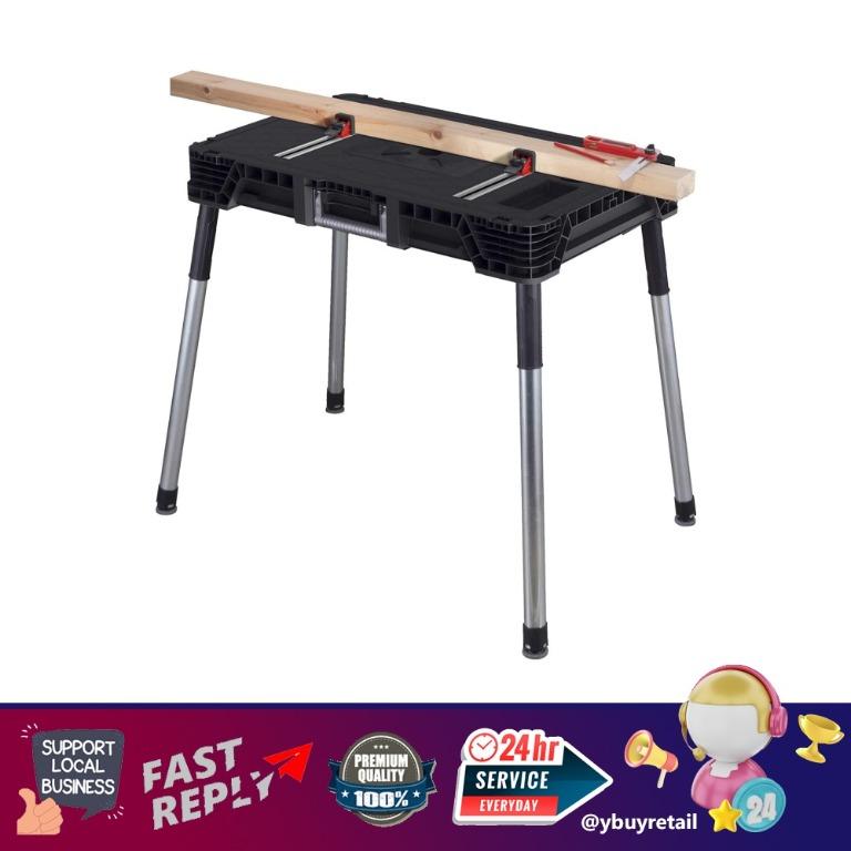 YBR KETER USA Jobmade Portable Work Bench and Miter Saw Table for