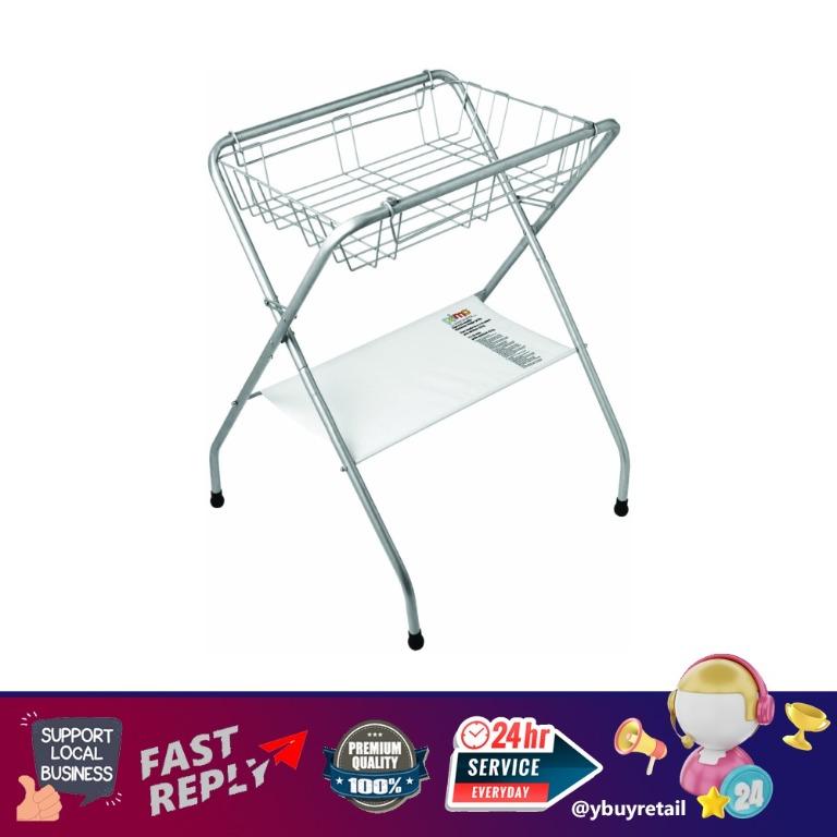 YBR] Primo Folding Bath Stand, Silver Gray, Babies Kids, Bathing
