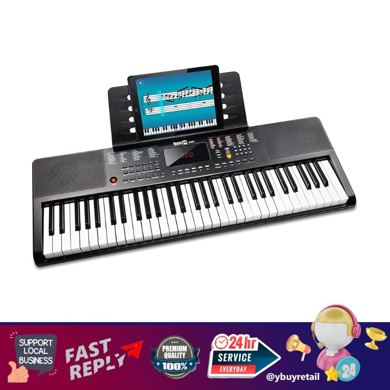 YBR] RockJam 61 Portable Electronic Keyboard with Key Note ...