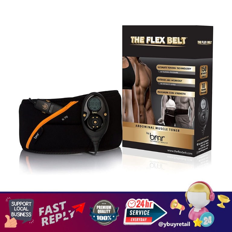 [YBR] The Flex Belt Flex System Abdominal Toning Belt, Black