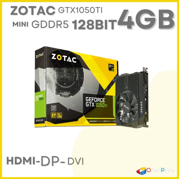 ZOTAC GTX 1050 Ti Mini 4GB 128 Bit GDDR5 Video Card