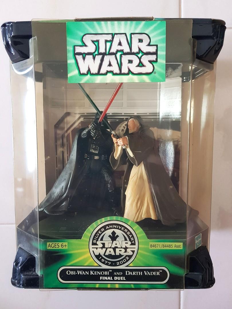 Hasbro Star Wars Silver Anniversary Obi-Wan and Darth Vader Final Duel 2001 SW15 