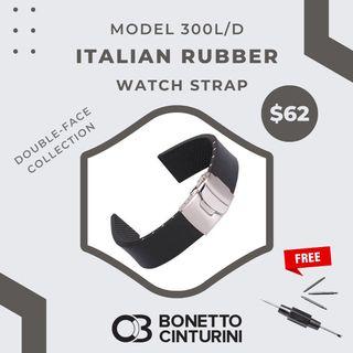 22mm Bonetto Cinturini Rubber Strap 300L/D