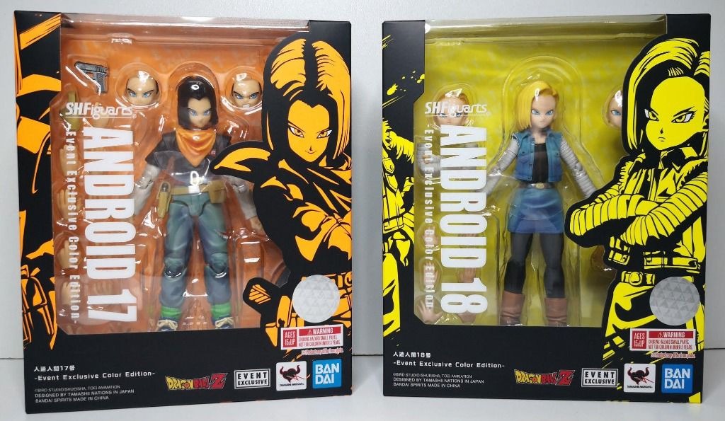 全新一對龍珠shf s.h.figuarts dragon ball Android 17 18 人造