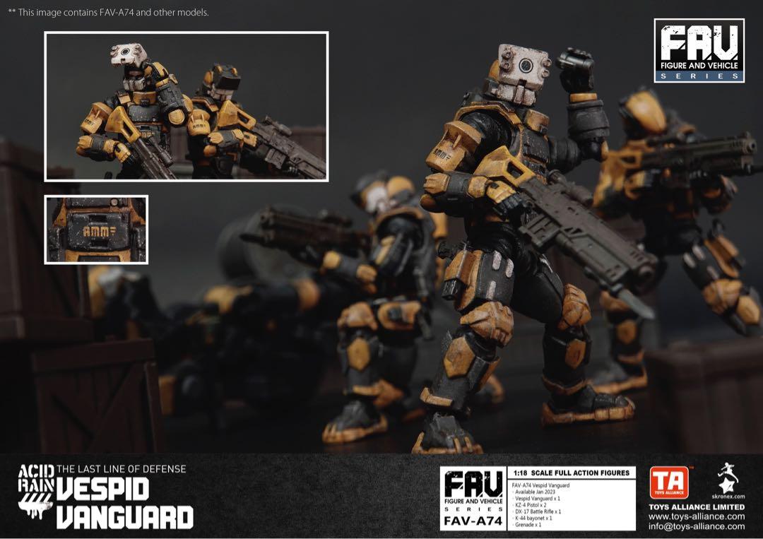 預訂品Pre-order Toys Alliance Acid Rain World FAV-A74 Vespid Vanguard 酸雨戰爭胡蜂先鋒1 :18 3.75吋Action Figure, 預購- Carousell