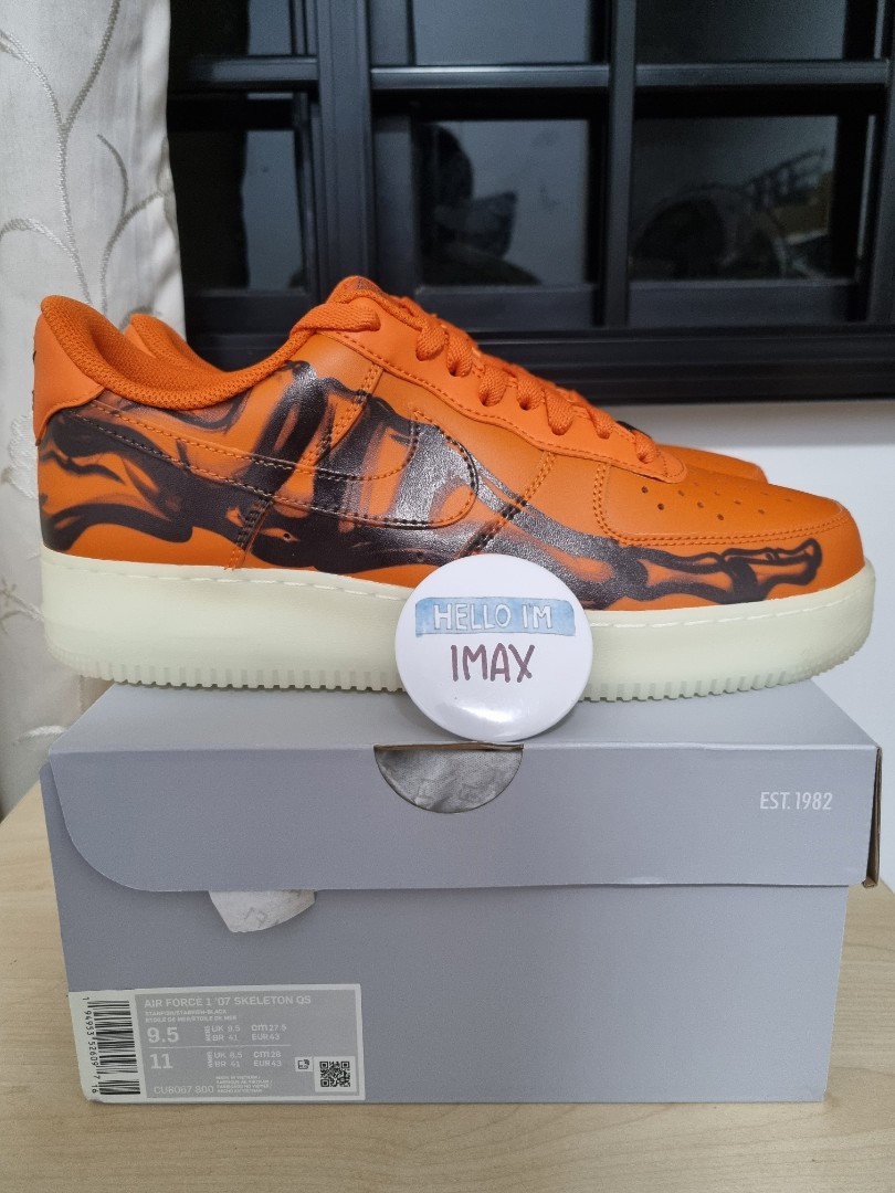 Air force 1 Skeleton Halloween 2020 us9.5 Men s Fashion Footwear