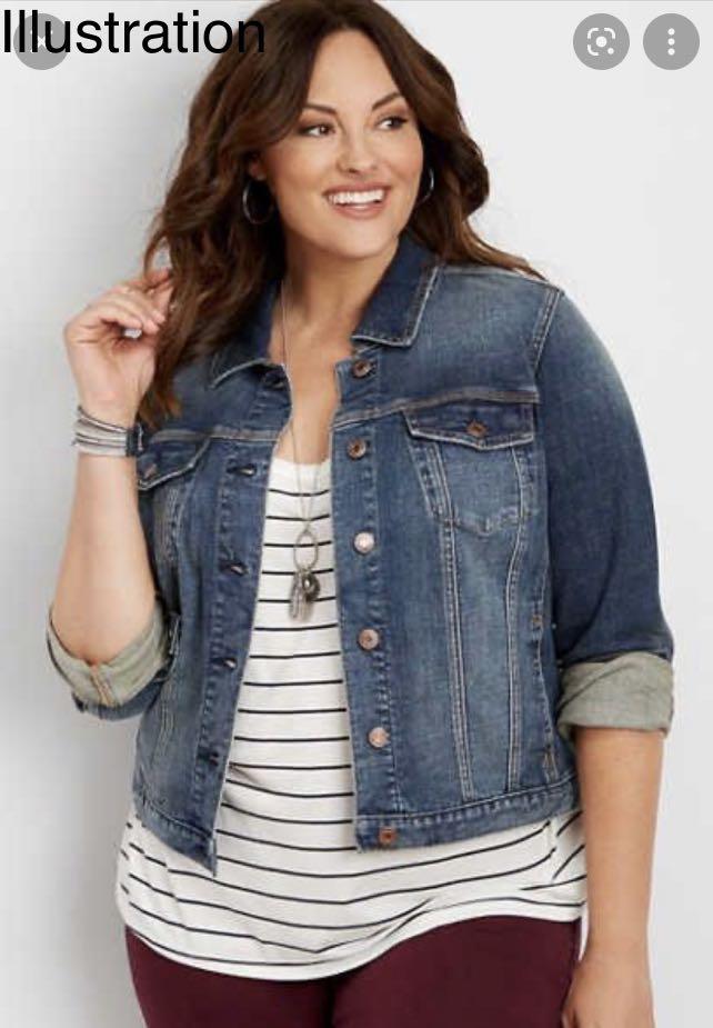 xxl plus size denim jacket 