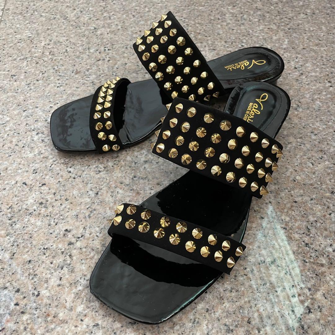 Gold studded clearance sliders