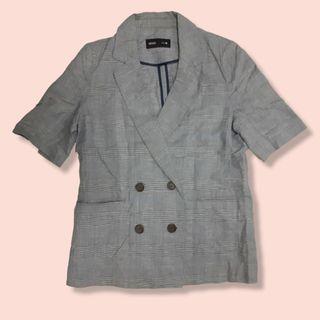 Blazer Tartan Tangan Pendek - Thrift