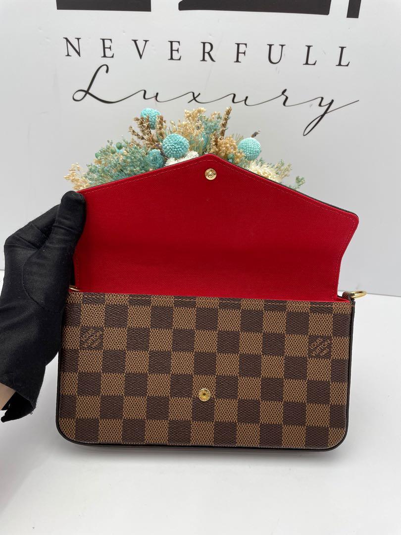 BNIB Louis Vuitton Pochette Felicie Damier Ebene Bag Luxury Bags Wallets on Carousell