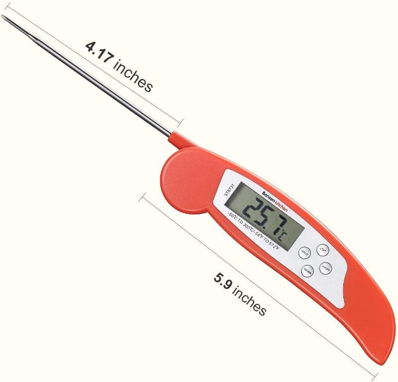 Bonsenkitchen Digital Thermometer ST8731 Rouge