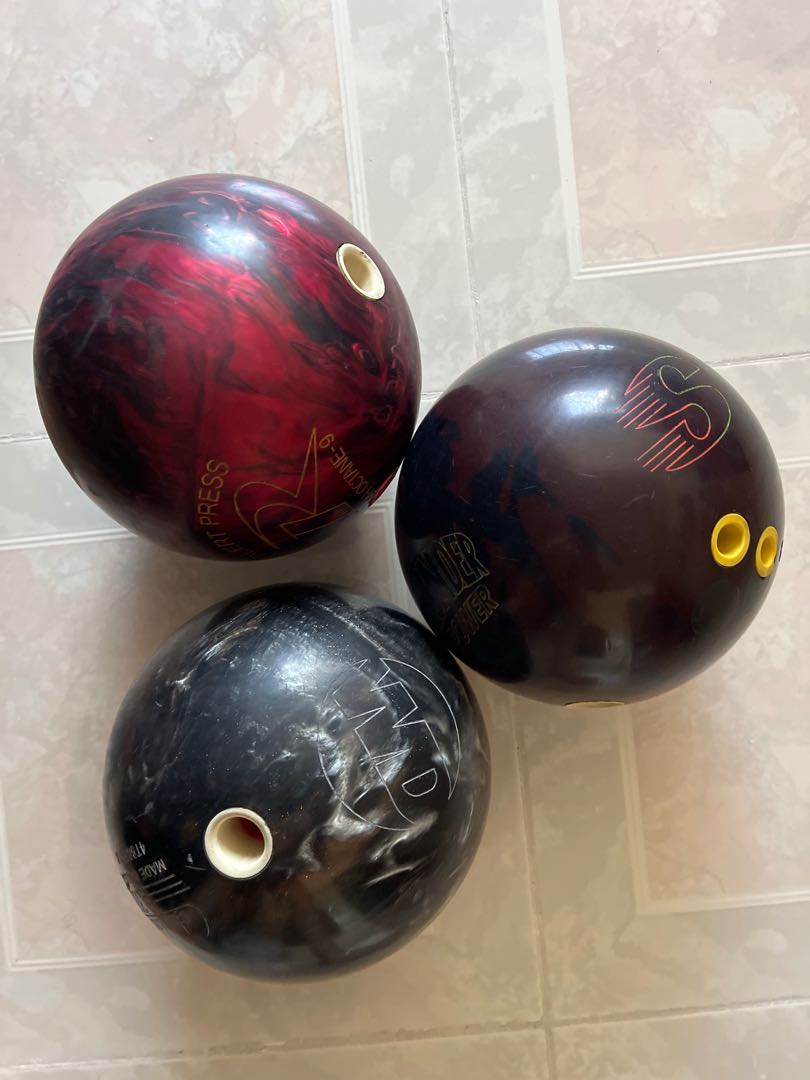 Bowling Balls Reactive Brunswick Red Alert Press, Columbia Plastic