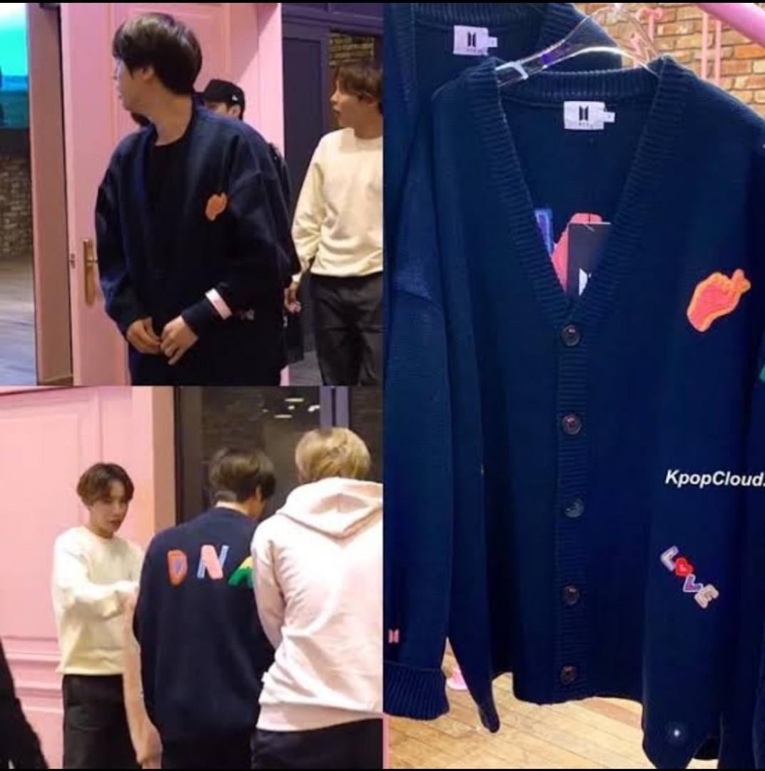 BTS DNA Cardigan (worn by Jin), Hobbies & Toys, Memorabilia & Collectibles,  K-Wave on Carousell