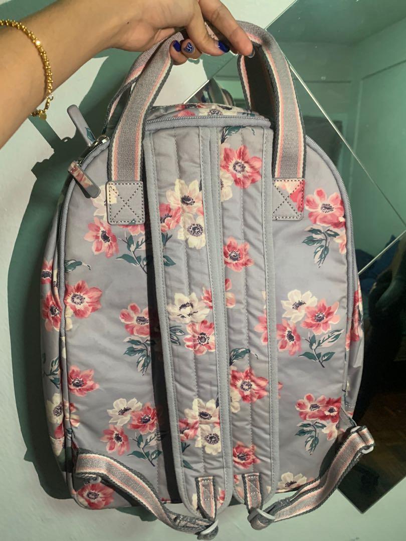 Cath Kidston Backpack Grey Pink Floral NEGO
