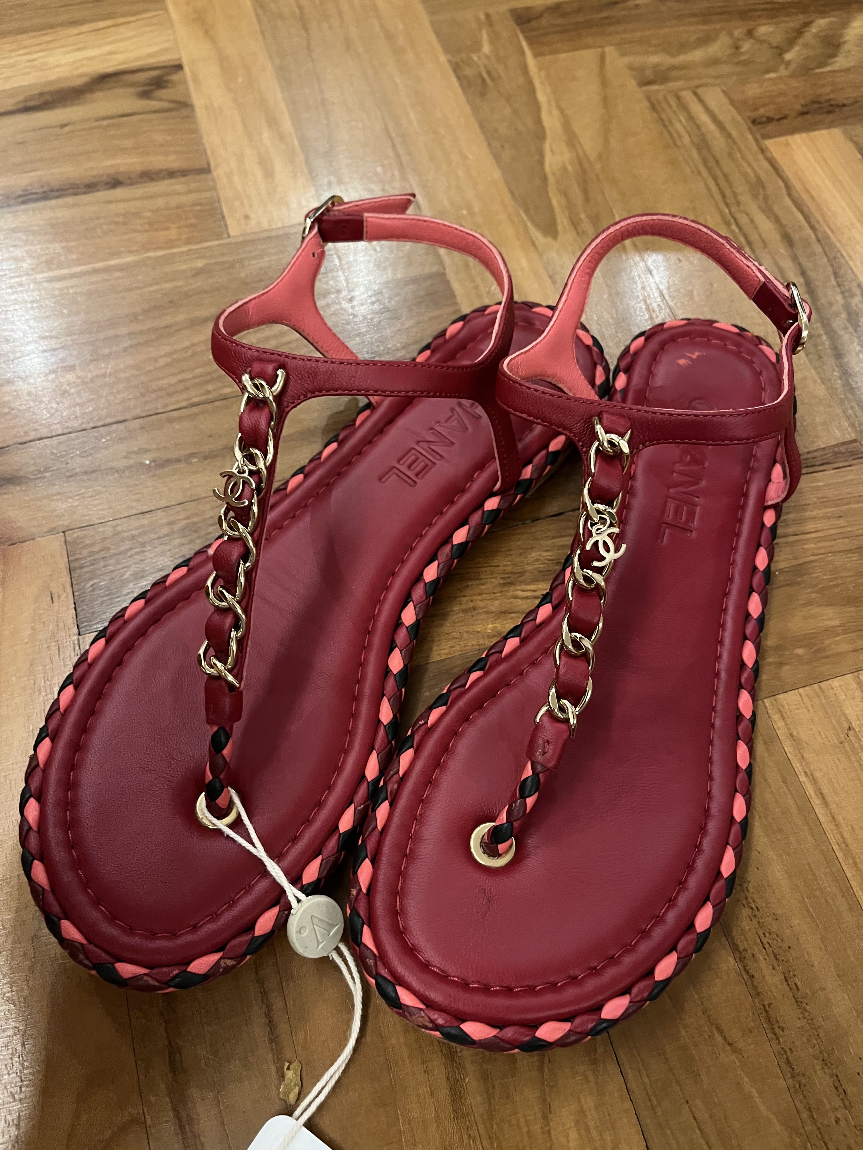 Chanel braided sandals deals