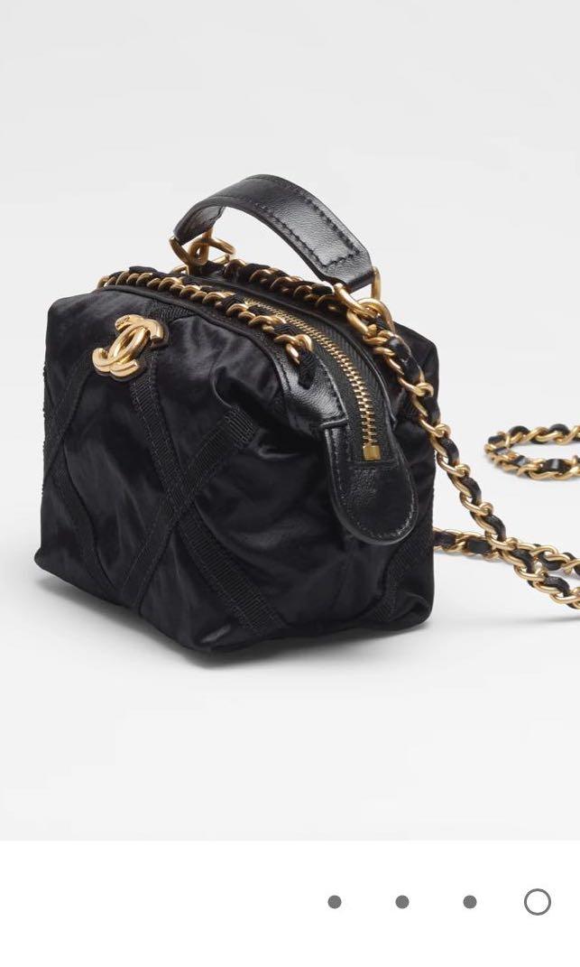 Chanel Mini Round Black Caviar Sling Bag Rose Gold Hardware