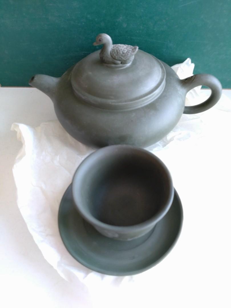 Chinese tea set, purple sand pottery, Furniture & Home Living