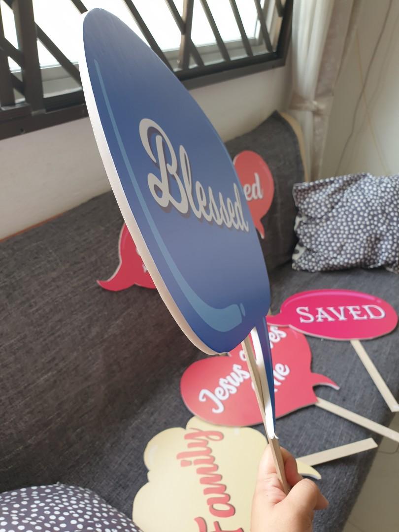 Church Handheld Signage for Photobooth, Hobbies & Toys, Stationery ...