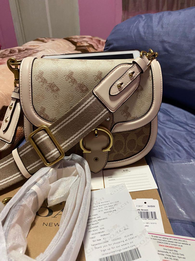 Coach Beat Saddle Bag with Horse and Carriage Print, Women's Fashion
